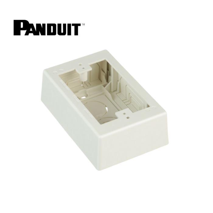 Caja Sencilla Panduit con Adhesivo Blanco Oficina para Ducto LD y T45