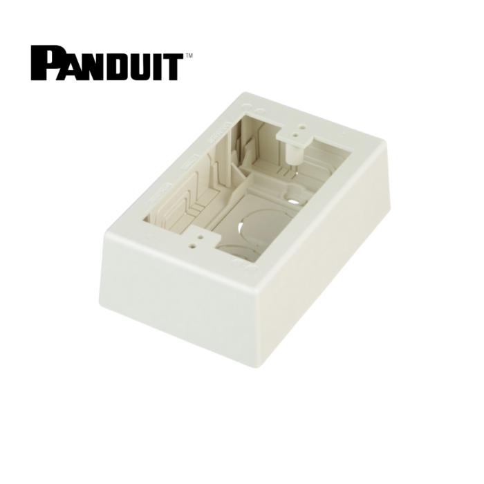 Caja Sencilla Panduit con Adhesivo Blanco Oficina para Ducto LD y T45