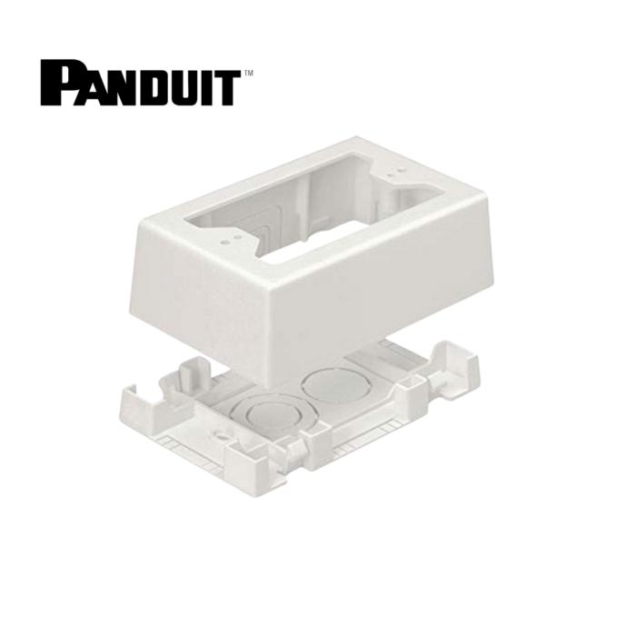 Caja Sencilla Panduit con Adhesivo Blanco Oficina para Ducto LD y T45