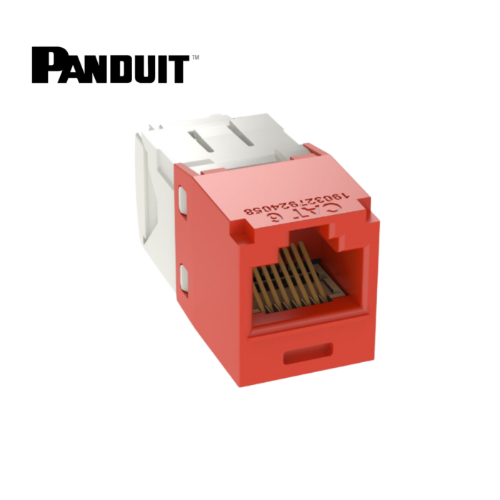 Jack Cat. 6 RJ45 Gigachannel Sistema TX Rojo Panduit