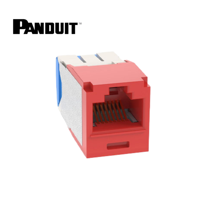 Jack Cat. 6A RJ45 10 Gb/s Rojo Panduit