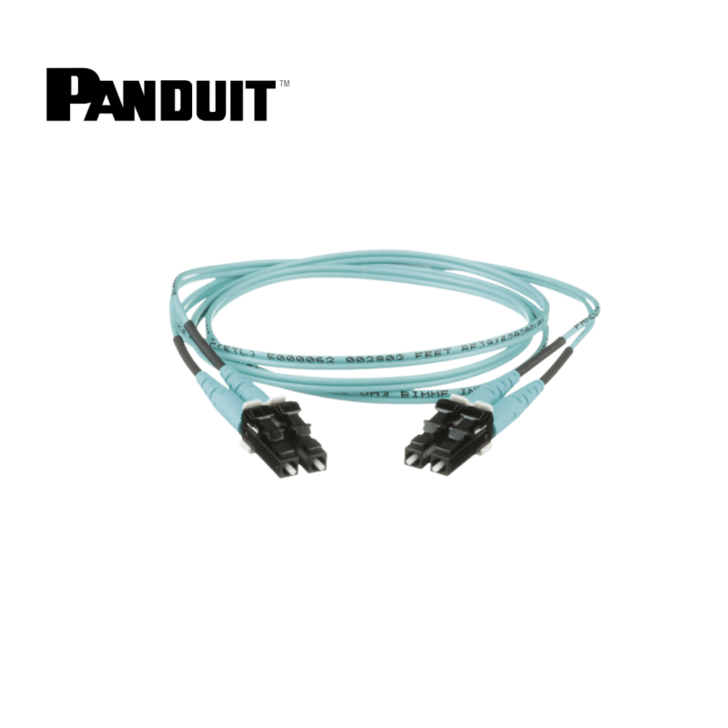 Jumper de Fibra Óptica Panduit Duplex OM3 LC-LC de 1 mt.