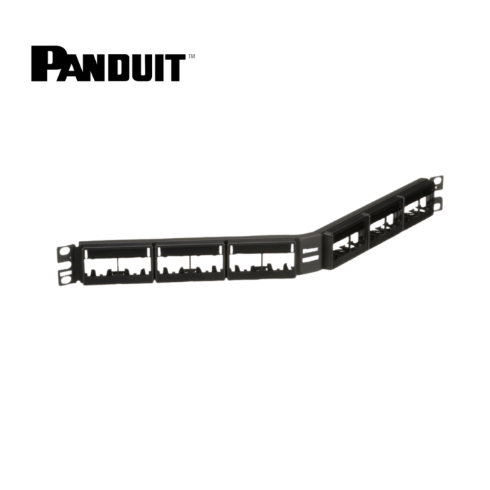 Panel Modular Angular Panduit de 24 Puertos con Etiquetas