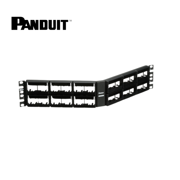 Panel Modular Angular Panduit de 48 puertos con Etiquetas