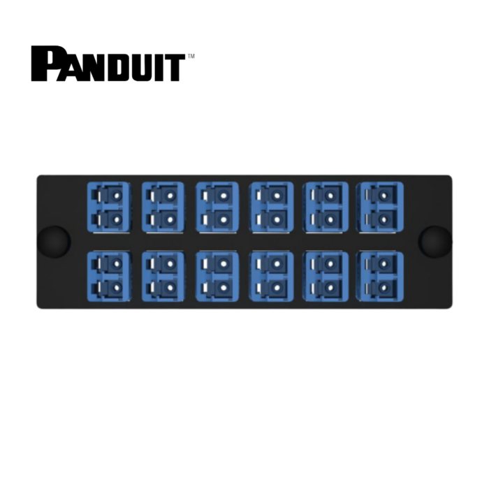 Panel Panduit con 12 Coples Dúplex LC OS1/OS2 FAP Monomodo