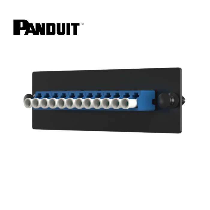 Panel Panduit con 12 Coples Simplex LC OS1/OS2 FAP Monomodo