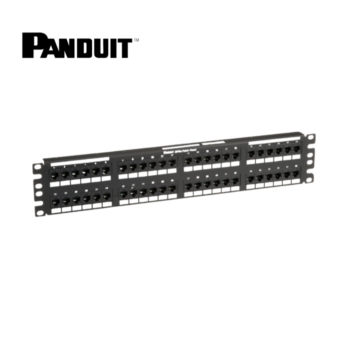 Panel de Parcheo Panduit 48 Puertos Cat. 5e Sistema 110