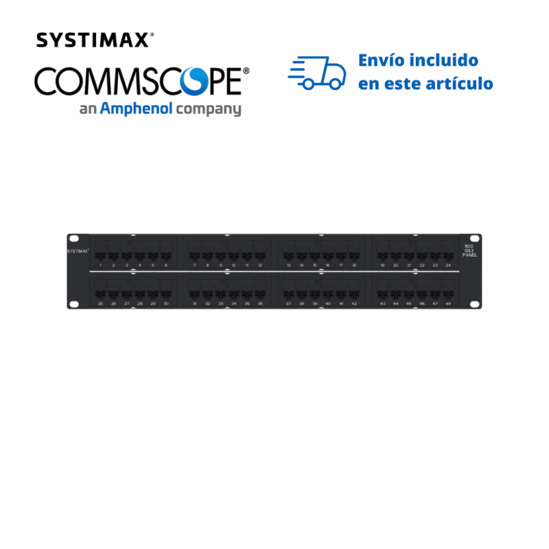 Panel de Parcheo UTP CommScope Cat 6 48 Puertos