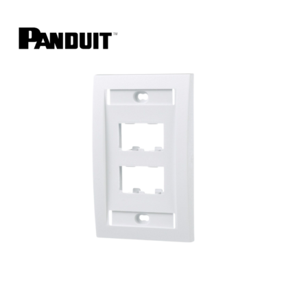 Placa Ejecutiva Frontal Panduit de 4 Ventanas Blanco