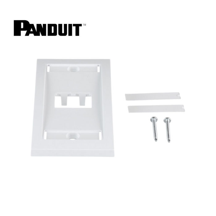 Placa Ejecutiva de 2 Ventanas Blanco Panduit