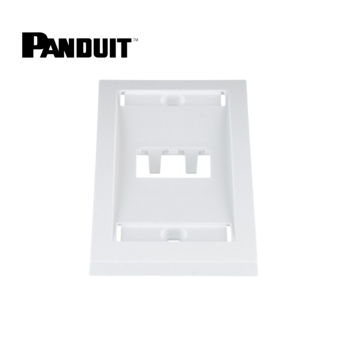 Placa Ejecutiva de 2 Ventanas Blanco Panduit