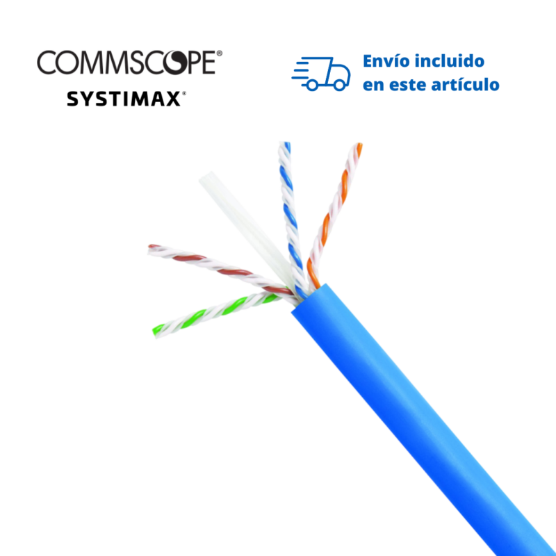 Cable UTP Commscope 1091B CMR Cat 6A 4 Pares Azul