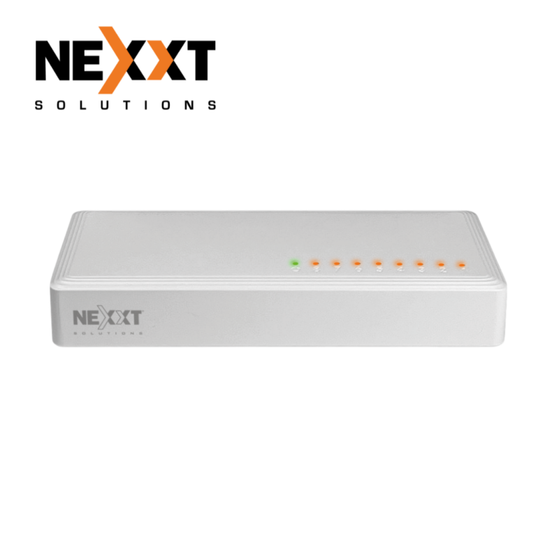 Switch de Escritorio de 8 Puertos Nexxt NSW-N801G para Ethernet de Alta Velocidad