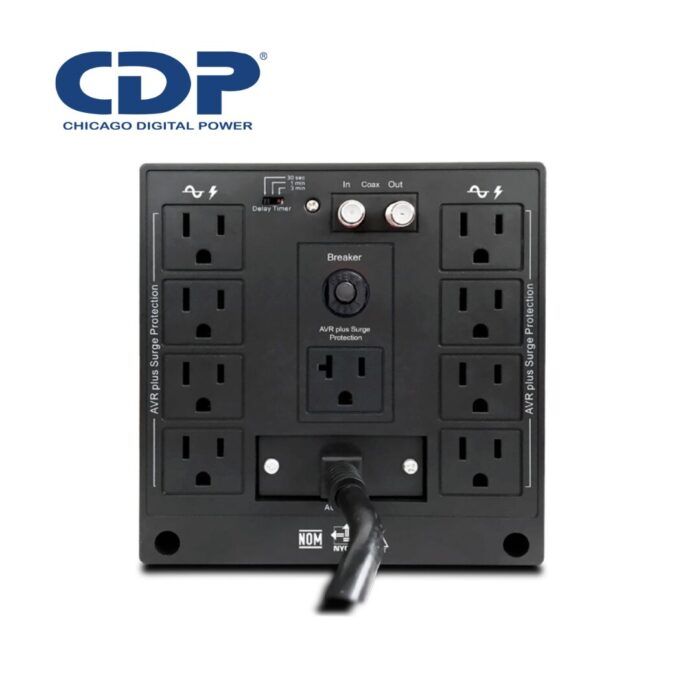 UPS CDP R-AVR2408 2400VA 120V Regulador Automático con 8 Tomacorrientes y Supresor de Sobretensiones