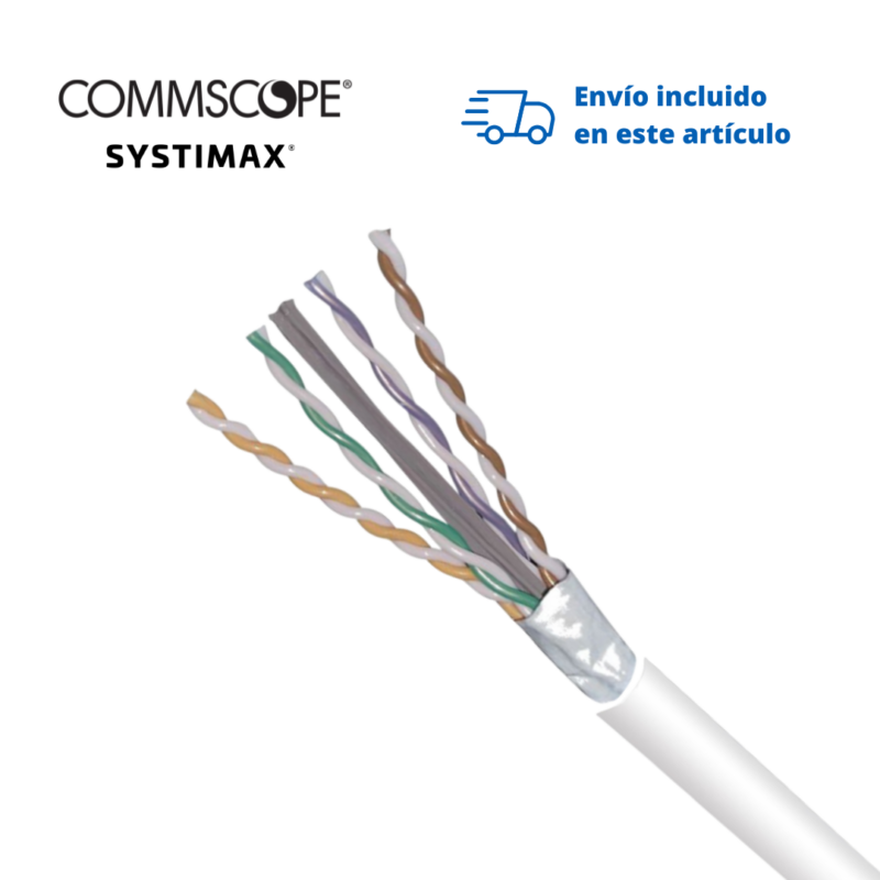 Cable UTP Commscope 2091SDB Cat6A 4 Pares Blanco