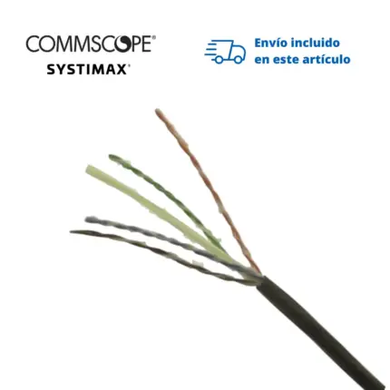 Cable F/UTP Commscope 1592A Cat6A 4 Pares Negro