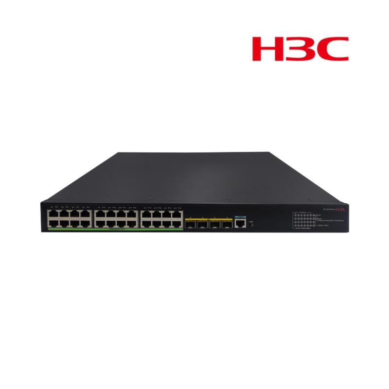 Switch H3C capa 2 POE+ (370W) 24 puertos