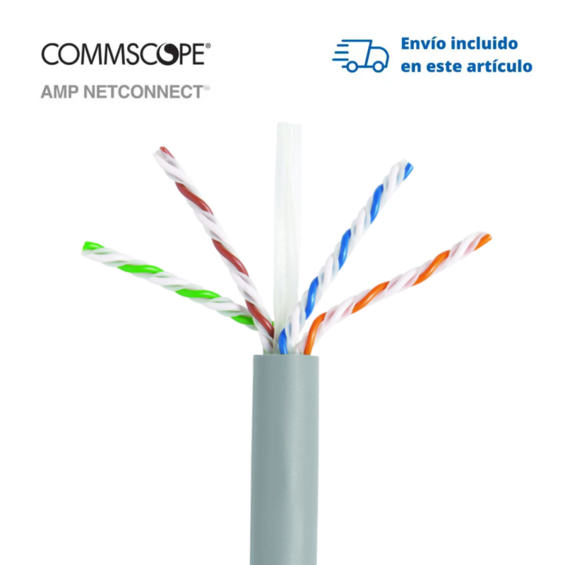 Bobina de Cable U/UTP Cat6A CMR 305 m Gris CommScope NETCONNECT