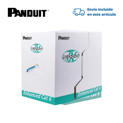 Cable U/UTP Cat 6 CMR Panduit TX6000 305 m Azul