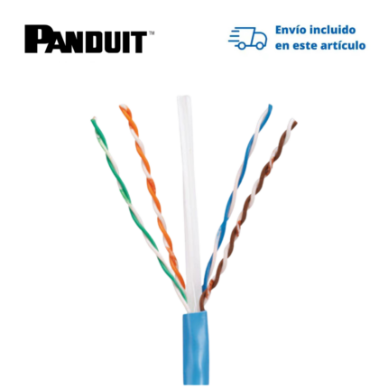 Cable U/UTP Cat 6 Panduit TX6000 305 m Azul