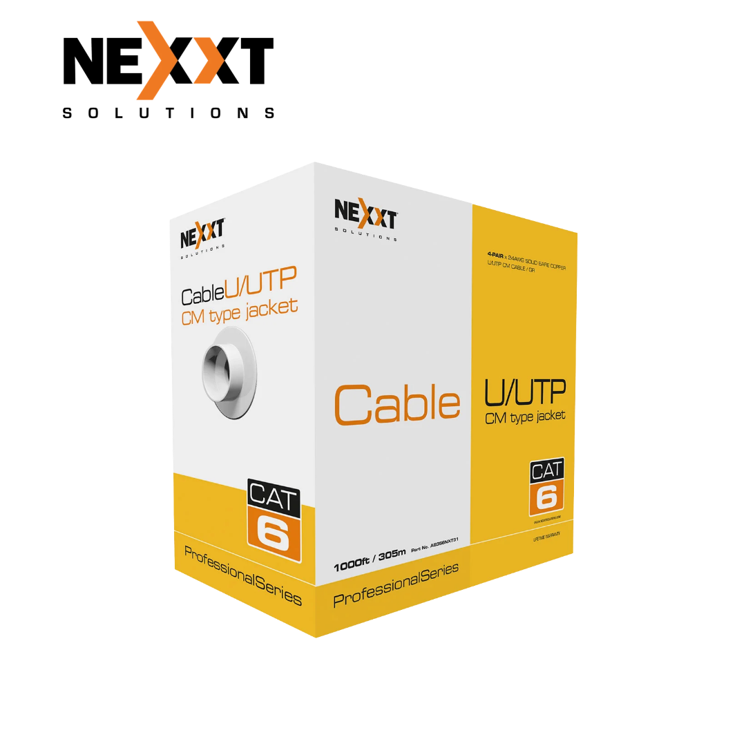 Cable Nexxt Professional Cat6 UTP 4 Pares 24 AWG CM 305 m Gris Cable Nexxt Professional Cat6 UTP 4 Pares 24 AWG CM 305 m Gris