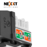 Jack Keystone Nexxt Cat 6 RJ45 sin Blindaje Tipo 110 Negro PCGKJC6TYRJBK