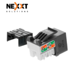 Jack Keystone Nexxt Cat 6 RJ45 sin Blindaje Tipo 110 Negro PCGKJC6TYRJBK