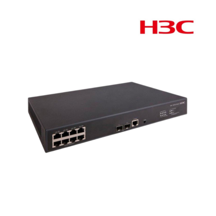 Switch H3C PoE+ de 8 Puertos Gigabit + 2 Puertos SFP 1G 125 W con Gestión Cloudnet