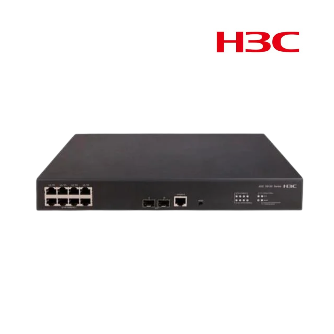 Switch H3C PoE+ de 8 Puertos Gigabit + 2 Puertos SFP 1G 125 W con Gestión Cloudnet Switch H3C PoE+ de 8 Puertos Gigabit + 2 Puertos SFP 1G 125 W con Gestión Cloudnet